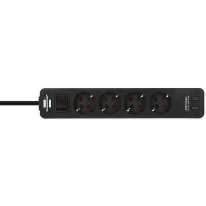 regleta-de-enchufes-brennenstuhl-ecolor-de-4-vias-con-2-puertos-usb-c-blanconegro-cable-de-15-metros-usb-c-con-interruptor-de-se