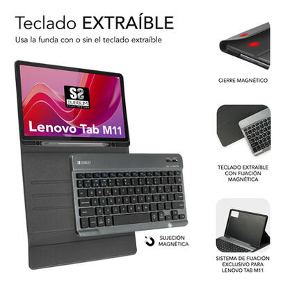 teclado-espanol-subblim-subkt3-btl310-para-movil-qwerty-espanol-bluetooth-negro
