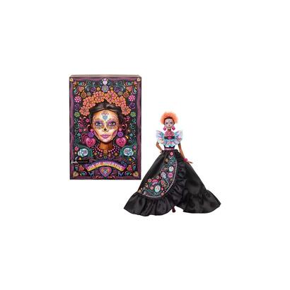 muneca-mattel-barbie-signature-dia-de-muertos-2024-coleccionable-con-vestido-negro-con-volantes-hrm72