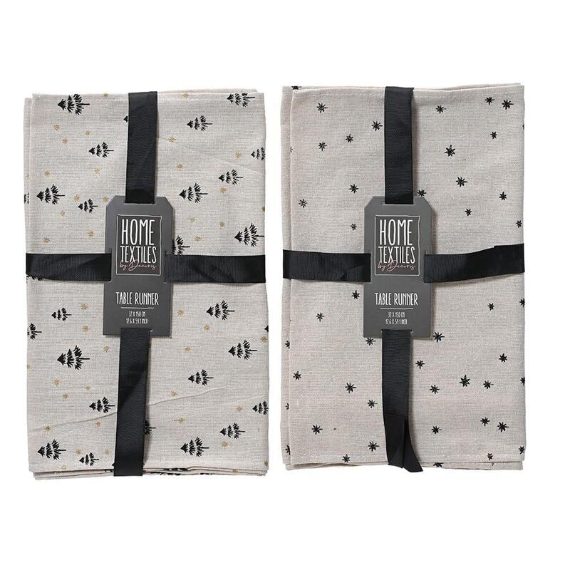 camino-de-mesa-gris-con-estampados-en-negro-2-modelos-32x05x150cm-basics