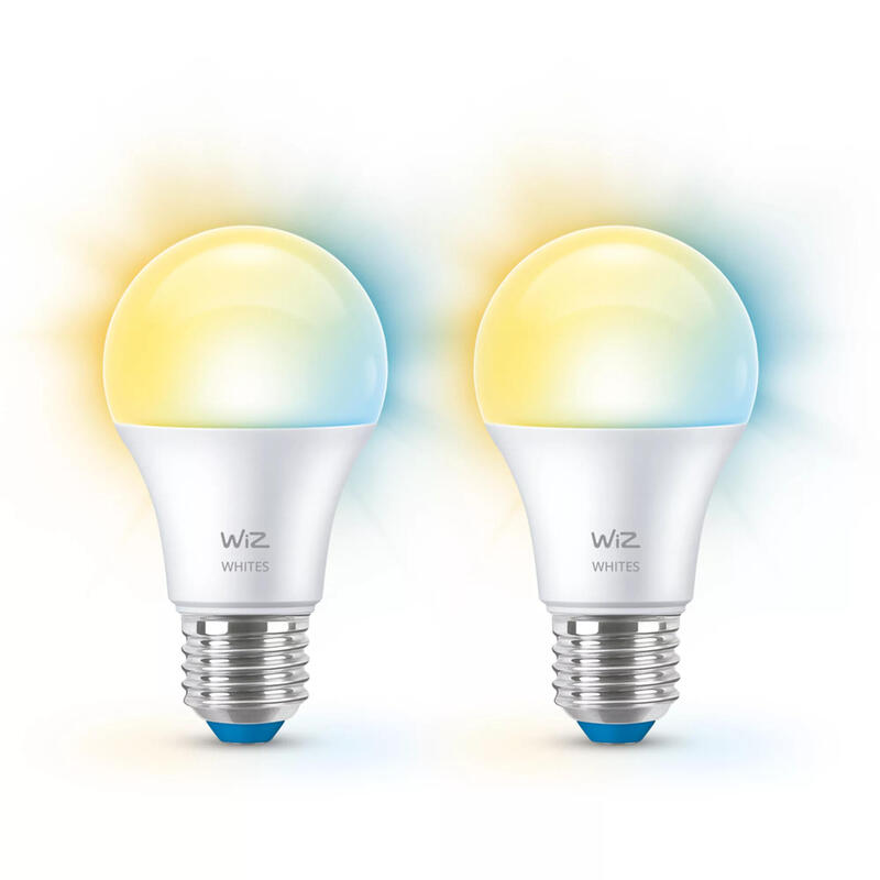 wiz-whites-bombilla-led-forma-a60-escarchado-acabado-e27-8-w-equivalente-60-w-clase-f-blanco-ajustable-2700-6500-k-paquete-de-2