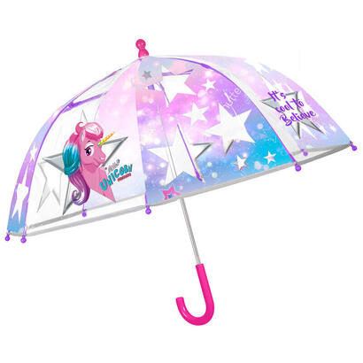 pack-de-6-unidades-paraguas-manual-transparente-unicorn-42cm