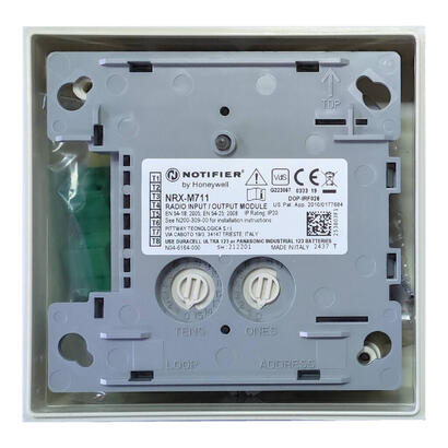 notifier-nrx-m711-modulo-de-entrada-y-salida-via-radio-incluye-4-pilas-cr123a
