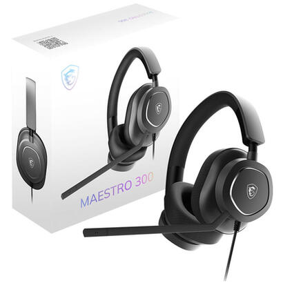 auriculares-msi-maestro-300-alambrico-usb-type-c-usb-type-a-negro