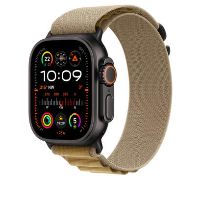 apple-49mm-tan-alpine-loop-medium-black-titanium-finish