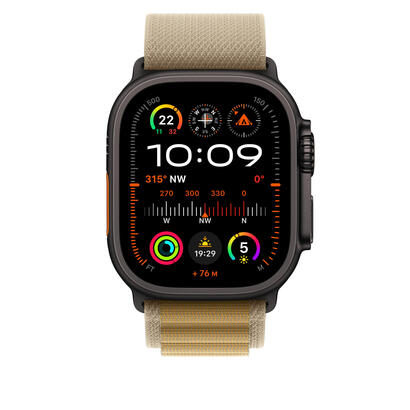 apple-49mm-tan-alpine-loop-medium-black-titanium-finish