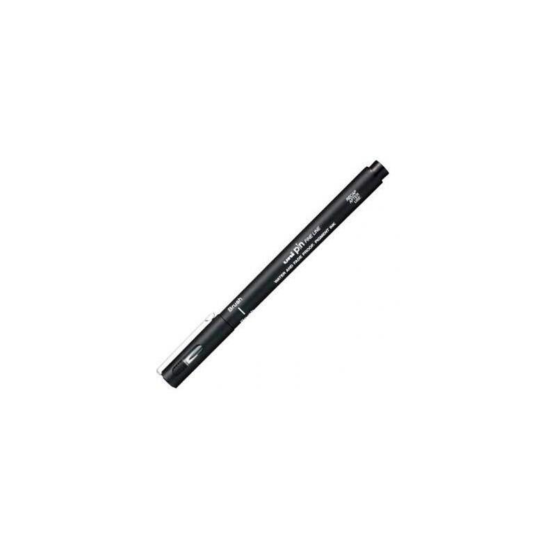 uniball-marcador-permanente-calibrados-pinbr-200s-punta-pincel-gris-oscuro-caja-12-ud