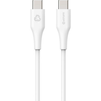 infinite-usb-c-to-usb-c-cable-2m-white-recycled-plastic-super-soft-warranty-60m