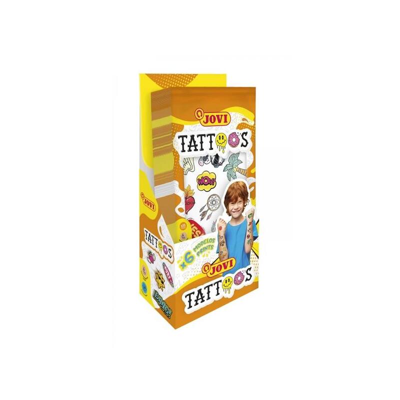 jovi-expositor-con-24-packs-de-tatuajes-temporales-6-laminas-por-pack-mas-de-80-motivos-emoticonos-animales