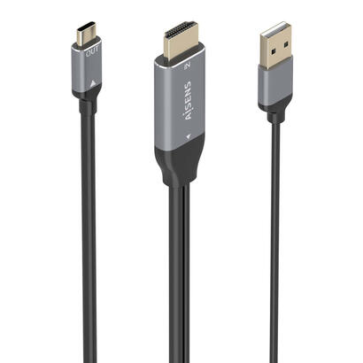 aisens-cable-conversor-aluminio-hdmi-v20-a-usb-c-4k60hz-hdmimusb-am-usb-cm-negro-18m