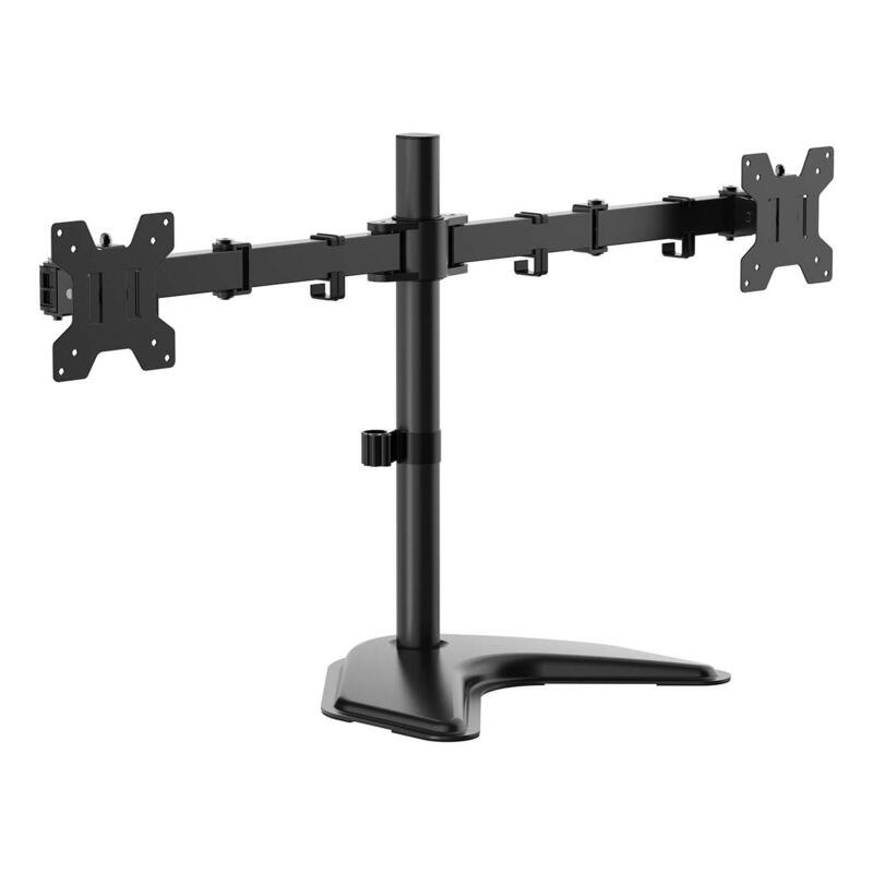 aisens-soporte-de-mesa-con-peana-eco-giratorio-e-inclinable-para-monitortv-10kg-3-pivotes-2-brazos-de-17-32-negro