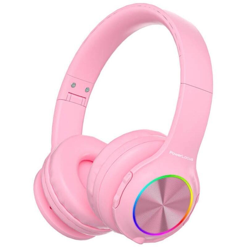 auriculares-powerlocus-pled-rgb-rosa-inalambricos-para-ninos