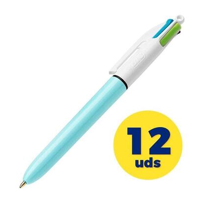 caja-de-boligrafos-de-tinta-de-aceite-retractil-bic-fashion-887777-12-unidades-4-colores-de-tinta-cuerpo-color-azul-pastel