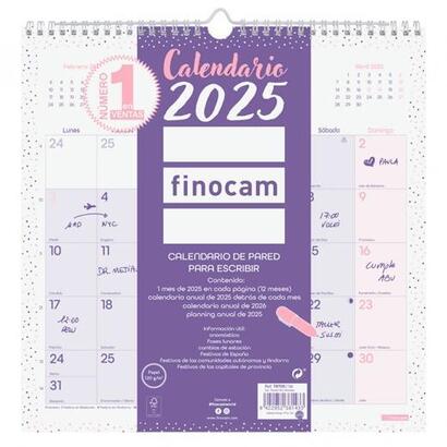 finocam-calendario-de-pared-para-escribir-300x300mm-chic-morado-2025