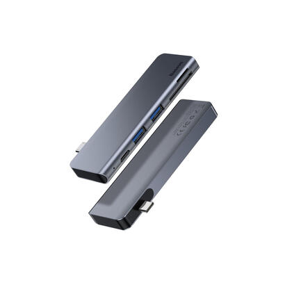 adaptador-hub-multifuncional-baseus-harmonica-5-en-1-usb-c-usb30-tf-sd-gris