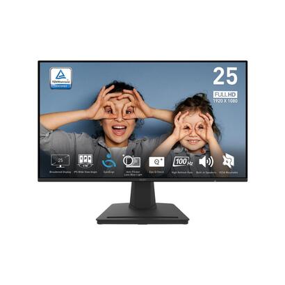 lcd-monitor-msi-pro-mp252-245-panel-ips-1920x1080-169-100hz-matte-1-ms-speakers-tilt-colour-black-promp252