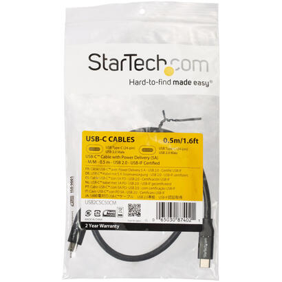 startechcom-cable-de-50cm-usb-c-a-usb-c-con-capacidad-para-entrega-de-alimentacion-de-5a-usb-tipoc-cable-de-carga-usbc-usb-20