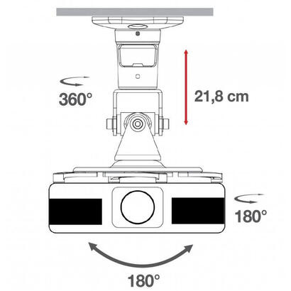 techly-022403-soporte-de-techo-para-proyector-10kg-22-cm-con-inclinacion-y-rotacion-ajustable