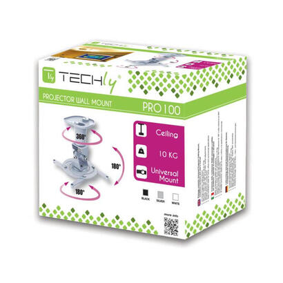 techly-022403-soporte-de-techo-para-proyector-10kg-22-cm-con-inclinacion-y-rotacion-ajustable