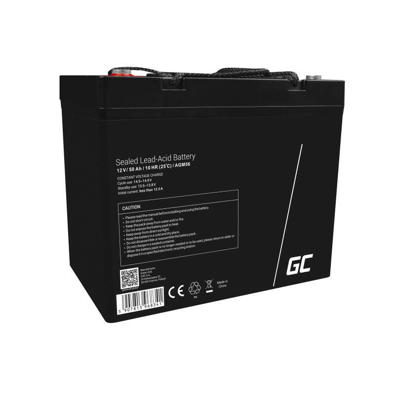 green-cell-agm56-bateria-de-vehiculos-agm-separador-de-fibra-de-vidrio-absorbente-50-ah-12-v green-cell-agm56-bateria-de-vehiculos-agm-separador-de-fibra-de-vidrio-absorbente-50-ah-12-v