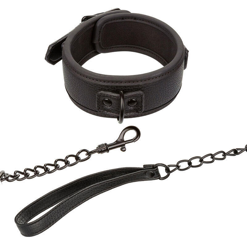 calexotics-nocturnal-collar-y-correa-cuero-ajustable-negro calexotics-nocturnal-collar-y-correa-cuero-ajustable-negro