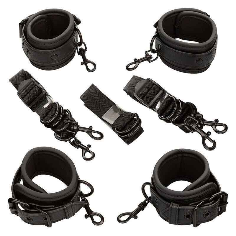 calexotics-nocturnal-restricciones-de-cama-cuero-ajustable-negro