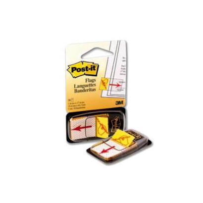 post-it-index-680-simbolo-firma-dispensador-1x50-amarillo-12u-