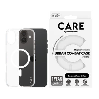panzerglass-care-by-urban-combat-case-transparent-w-white-magsafe-iphone-16-plus-funda-para-apple-iphone-16-plus-transparente