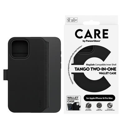 panzerglass-care-by-tango-2-in-1-wallet-case-w-magsafe-iphone-16-pro-max-funda-para-apple-iphone-16-pro-max-negro