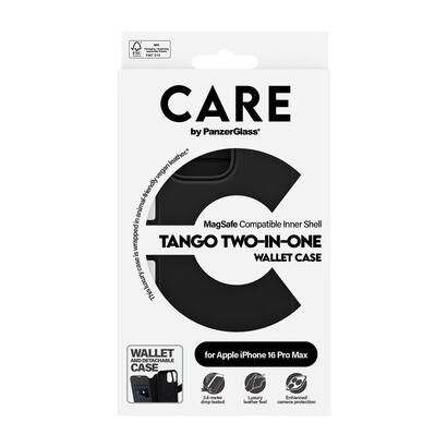 panzerglass-care-by-tango-2-in-1-wallet-case-w-magsafe-iphone-16-pro-max-funda-para-apple-iphone-16-pro-max-negro