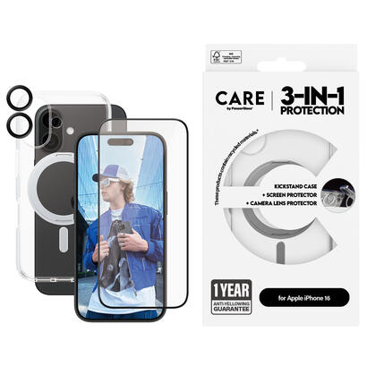 panzerglass-care-by-3-in-1-ceramic-bundle-iphone-16-funda-para-apple-iphone-16-transparente