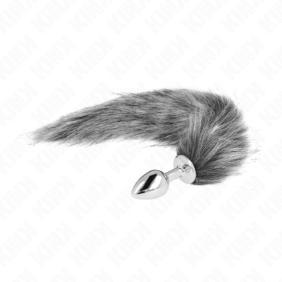 kink-plug-anal-talla-s-7-x-3-cm-con-cola-sintetica-40-cm-plateado