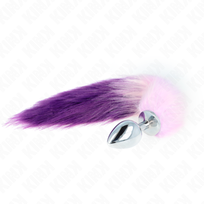kink-plug-anal-talla-l-10-x-4-cm-con-cola-sintetica-40-cm-violeta