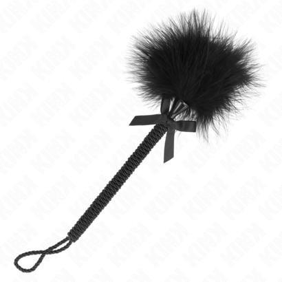 kink-masajeador-de-cuerda-de-nailon-con-plumas-para-cosquillas-y-lazo-negro-25-cm