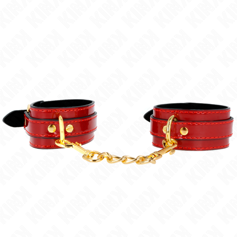 kink-munequeras-joanna-angel-rojo-ajustable-con-cadena-dorado-165-26-cm-x-4-cm