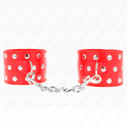 kink-munequeras-con-cierre-a-presion-lleno-de-tachuelas-ajustable-rojo-19-24-cm-x-55-cm