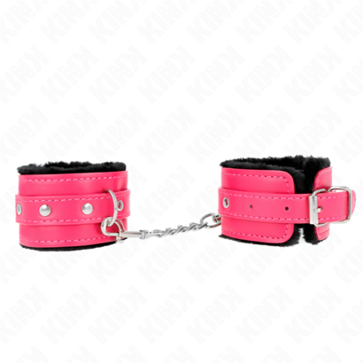 kink-munequeras-forradas-premium-negro-con-correa-fucsia-ajustable-17-29-cm-x-6-cm