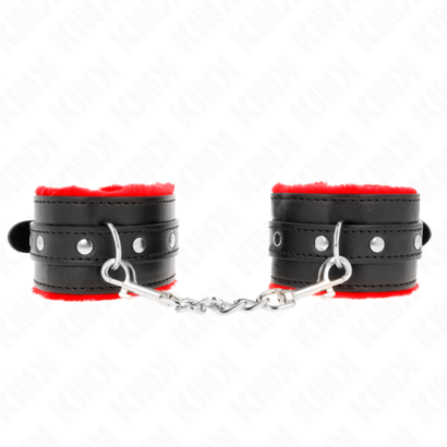 kink-munequeras-forradas-premium-rojo-con-correa-negro-ajustable-17-29-cm-x-6-cm