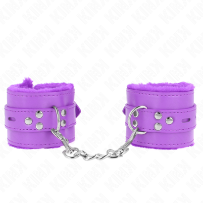 kink-munequeras-forradas-con-agujeros-cuadrados-violeta-y-correa-violeta-ajustable-17-29-cm-x-6-cm