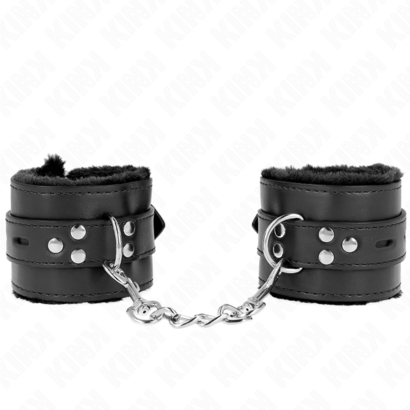kink-munequeras-forradas-con-agujeros-cuadrados-negro-y-correa-negro-ajustable-17-29-cm-x-6-cm