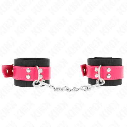 kink-munequeras-de-nylon-negro-con-correa-polipiel-fuscia-ajustable-19-29-cm-x-51-cm