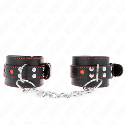 kink-munequeras-negro-con-incrustacion-de-corazon-rojo-ajustable-21-28-cm-x-55-cm