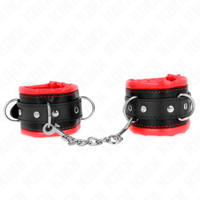 kink-munequeras-estilo-heavy-forro-rojo-ajustable-20-30-cm-x-6-cm