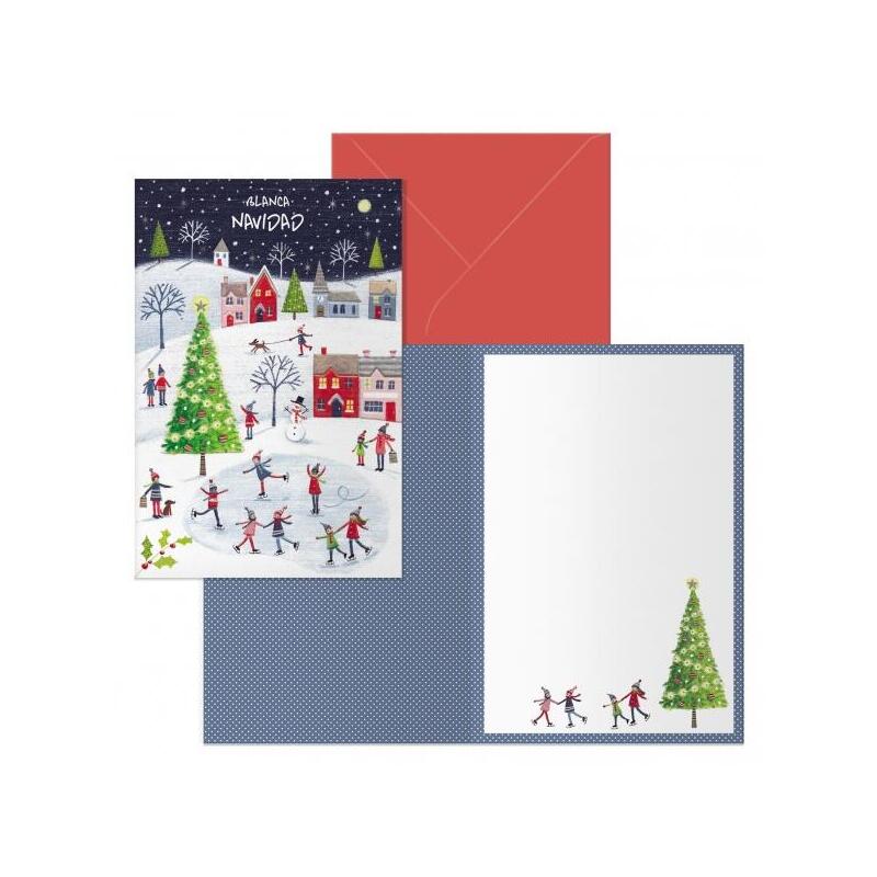 dohe-ice-rink-pack-de-6-tarjetas-de-felicitacion-navidena-con-sobre-tamano-cerrada-115x17cm-abierta-23x17cm-papel