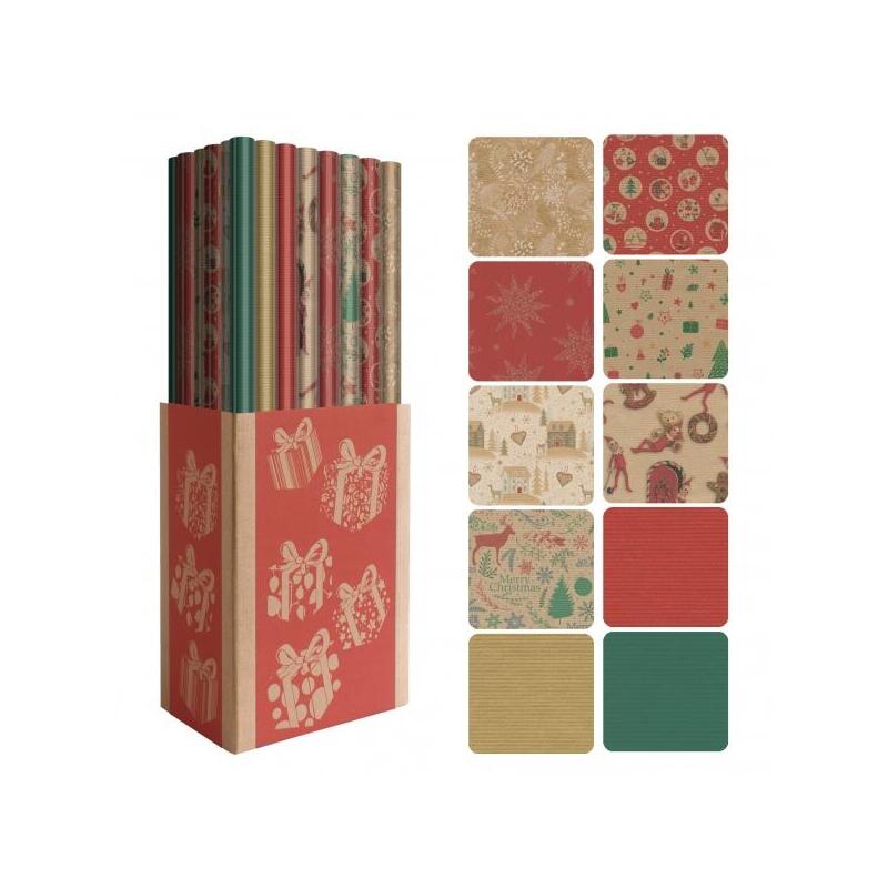 dohe-navidad-kraft-expositor-de-50-rollos-de-papel-regalo-10-disenos-diferentes-5-rollos-por-diseno-medidas-del