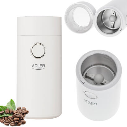 molinillo-adler-ad-4446ws-de-cafe-150-w-blanco