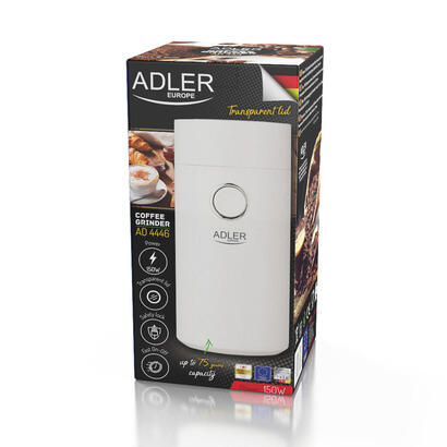 molinillo-adler-ad-4446ws-de-cafe-150-w-blanco