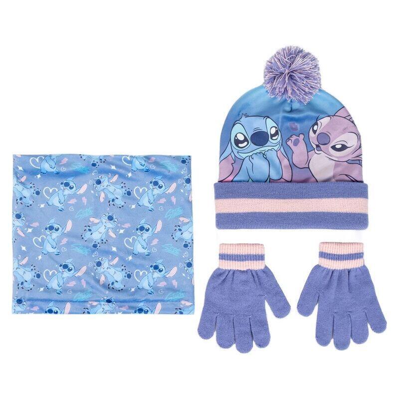 pack-de-6-unidades-conjunto-infantil-gorro-guantes-braga-cuello-stitch-disney