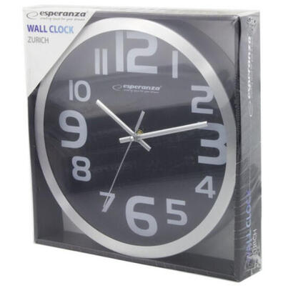 reloj-de-pared-esperanza-ehc013k-wall-clock-zurich-black-de-cuarzo-ovalado-negro-blanco