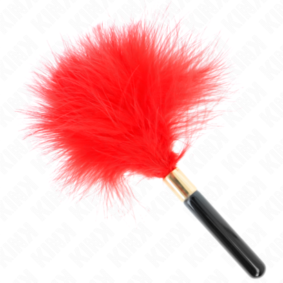 kink-plumas-para-cosquillas-metal-dorado-rojo-18-cm